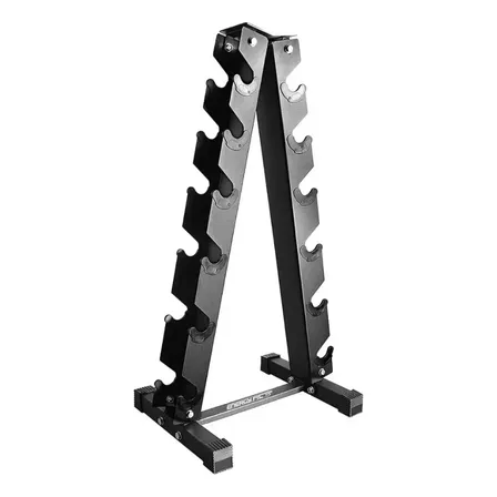 Rack Vertical Mancuernas Energy Fit Negro 6 Pares Gym Modelo Negro