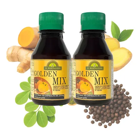 Moringa + Vitamina C + Cúrcuma + Pimienta y Jengibre en Cápsulas Pack de 180 Cápsulas el Moringuero Sin Sabor