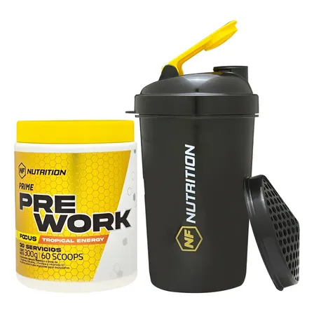 Nf Nutritrion - Extreme Focus Pre Workout + Vaso Mezclador Tropical Energy