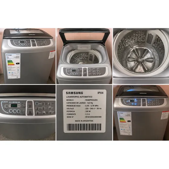Lavarropas  Lavarropas Samsung Wa80f5s4uda 8 Kg Carga Superi
