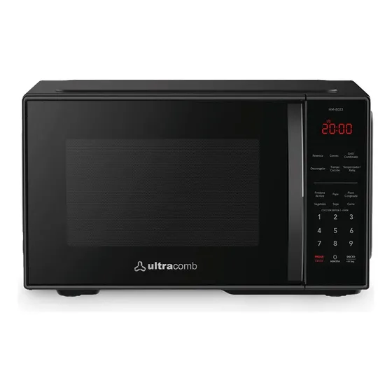 Horno Microondas Hm-8023 Con Grill Ultracomb 23 Lts Negro