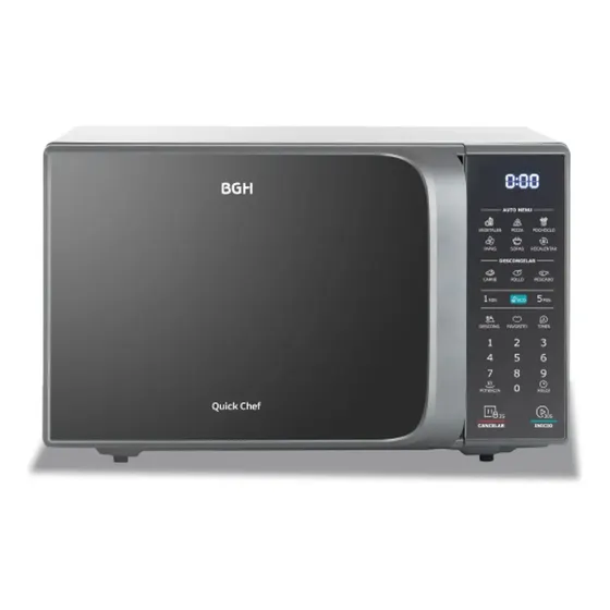Microondas 20lts Bgh Quick Chef Eco B120ds20i Digital Gris