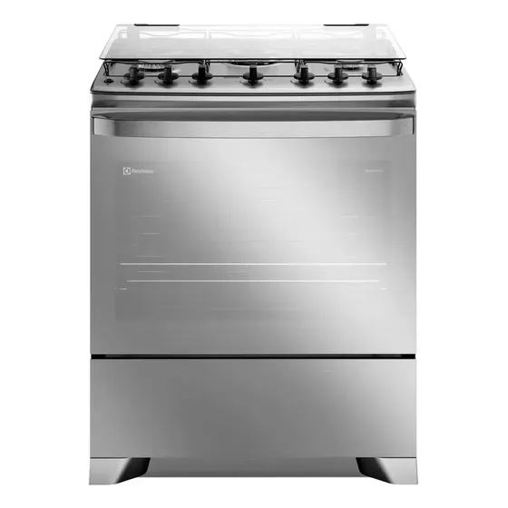 Cocina Electrolux F5-etm 76 Cm 5 Hornallas Ac/inox Espejada