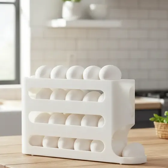 Huevera Plástica Contenedor Huevo Heladera Mesada 4 Niveles