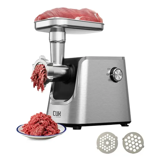 Picadora De Carne Electrica Cuk By Gadnic Titanium 600W 1800W Max Funcion Reversa 2 Discos De Picado Produccion 2 5kg Min