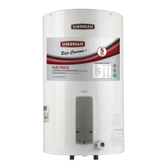 Termotanque Eléctrico Sherman TECC085 Blanco 85L Anticorrosivo Colgar