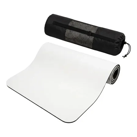Hygge Mat TPE mat yoga colchoneta bicolor pilates fitness tpe 6mm color blanco y negro