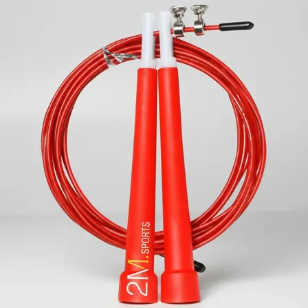 Soga Saltar Cable Acero Speed Rope Regulable Fitness Boxeo Jr001-ro 2m Sports