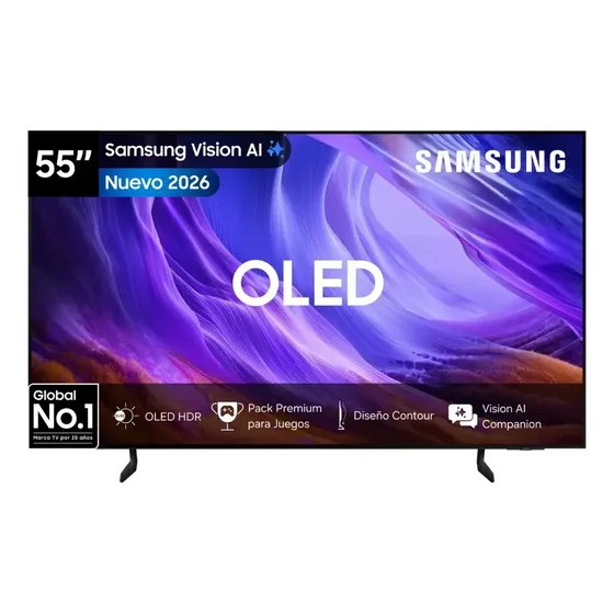 Smart TV de 55" Samsung OLED QN55S85H con pantalla OLED 4K
