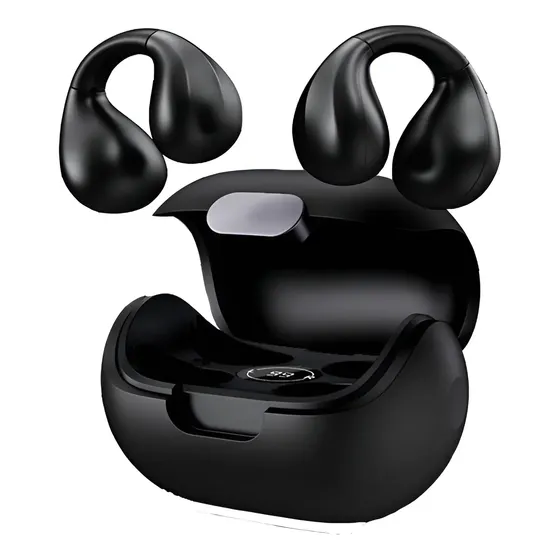 Auriculares TRYMISS M8 de Clip Bluetooth 5.4 Open-Ear con Micrófono y Pantalla LED