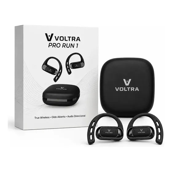 Auriculares Bluetooth Deportivos Voltra Pro Run 1 Con Gancho Negro