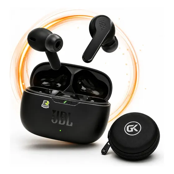 Auriculares Jbl Wave 200tws Deep Bass Deportivos + Funda Gk