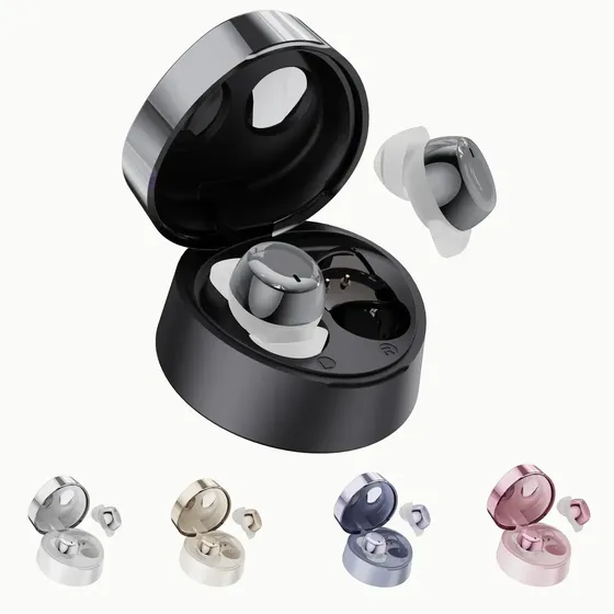 Audífonos inalámbricos coreanos HJ25 Bluetooth 5.4 ENC Durmiendo 6h USB-C Negro