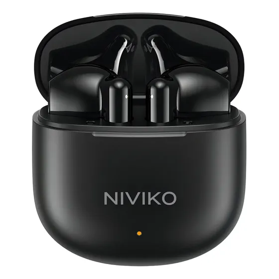 Auriculares Bluetooth Niviko Tws In Ear Buds Nvk-a6790 Negro Luz Blanco