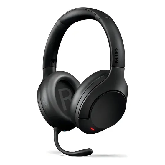 Auriculares Gamer Philips Bluetooth TAH8507BK/00 Pc 55hs Color Negro