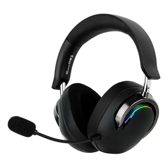 Auricular Gamer Aula A700 Rgb Inalámbrico Tri-mode Blackgrey Negro