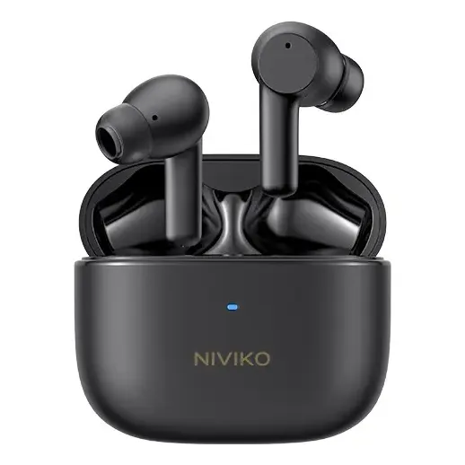 Auriculares Bluetooth Niviko Tws In Ear Buds Nvk-a8590 Negro Luz Verde