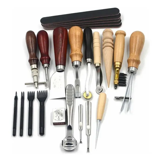 Herramientas Set Para Talabarteria Cuero Marroquineria Manua