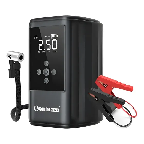 Compresor Aire Arrancador Auto Linterna 3en1 Portátil 12v