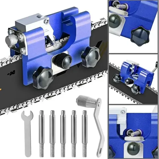 Afilador De Cadenas Para Motosierra Con 5 Accesorios