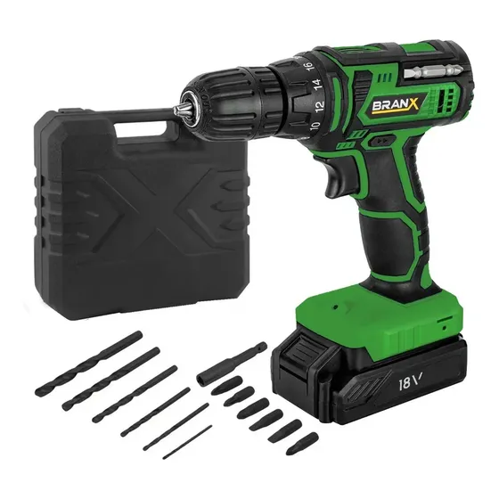 Taladro Atornillador Inalámbrico Branx Bateria 20v Litio Color Accesorios Maletin HyperBolt20