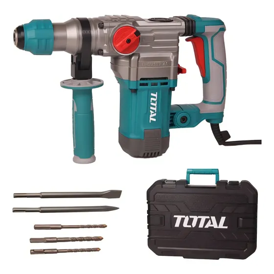 Rotomartillo SDS Plus TOTAL 1500W 5.5J Encastre Sds Plus Calidad Industrial Incluye Maletín Y Accesorios