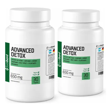 Detox Hepático Y Digestivo Advanced Detox 650 Mg 30 Cápsulas Tipico