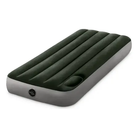 Colchon Inflable Intex 1 Plaza Dura Beam Standard Con Bomba Integrada Verde