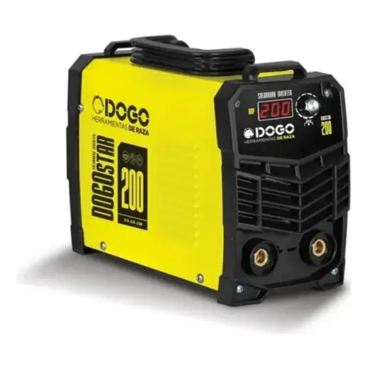 Soldadora Inverter MMA 200A Dogo Digital Portátil Amarillo