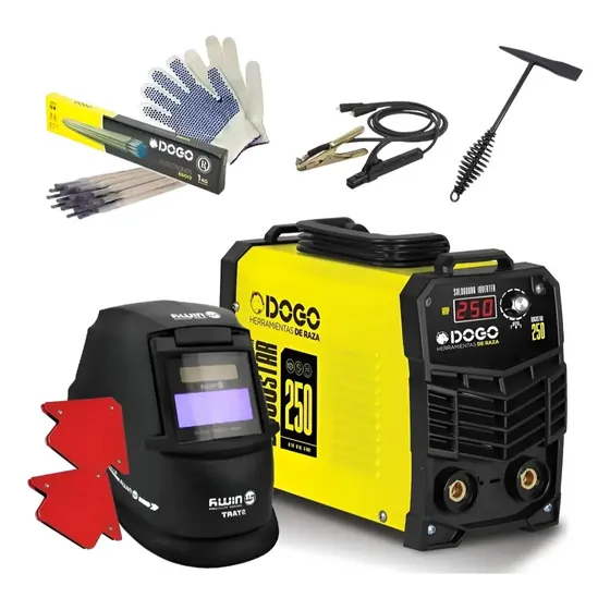 Soldadora Inverter Dogo Star 250 Mma Igbt + Combo + Mascara
