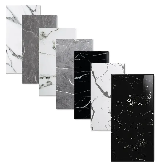 20 Vinilo autoadhesivo Revestimiento pvc simil marmol 30x60cm color bilbao Marquina (3.6m2 totales) marca Holzboden