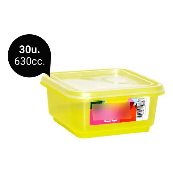 Set De 30 Tupers Hermeticos Plasticos 630cc Linea Clasica