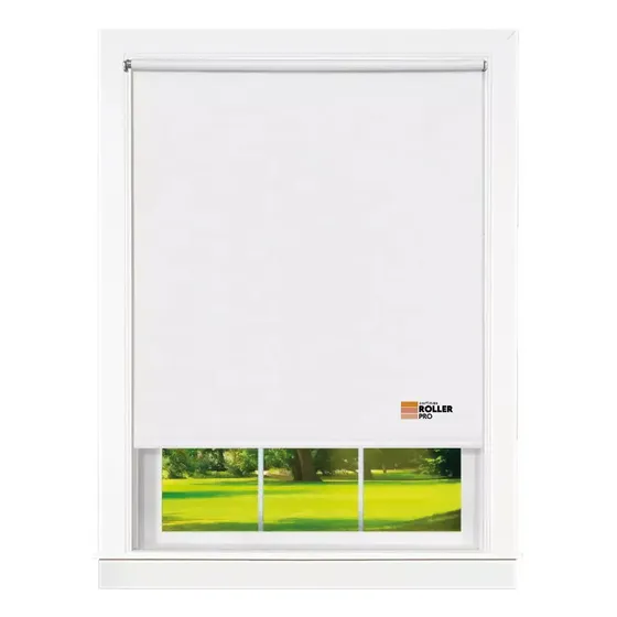 Cortina Roller Blackout 160x180cm Blanco - Roller Pro Black Out 100% Bloqueante Solar, Facil Instalacion, Tela Pvc Resistente, Aislante Termico Y Acustico, Soportes Metalicos, 160 Ancho X 180 Alto