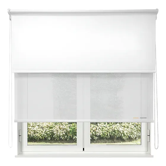Cortina Roller Doble 170 X 170 Cm Blackout + Sunscreen