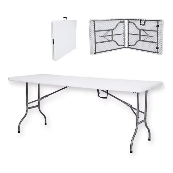 Mesa Plegable De Exterior 180cm Interiorjardin Camping Quincho