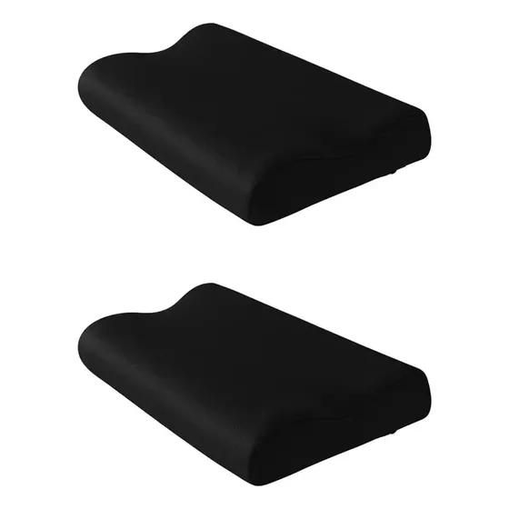 Combo X2 Almohadas Viscoelasticas Cervical Color Negro