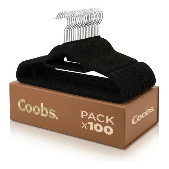 Perchas Terciopelo Antideslizantes Ultradelgadas Pack X 100