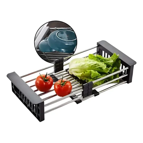 Escurridor Secaplatos Extensible Bacha Verduras Cocina Fruta