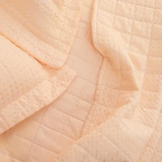Cubrecama 2 Plazas Queen Size Reversible New Waffle Liso Color Coral