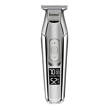 Trimmer Woosh Profissional KM-5027 Inalámbrico Acero Alta Potencia Plateado