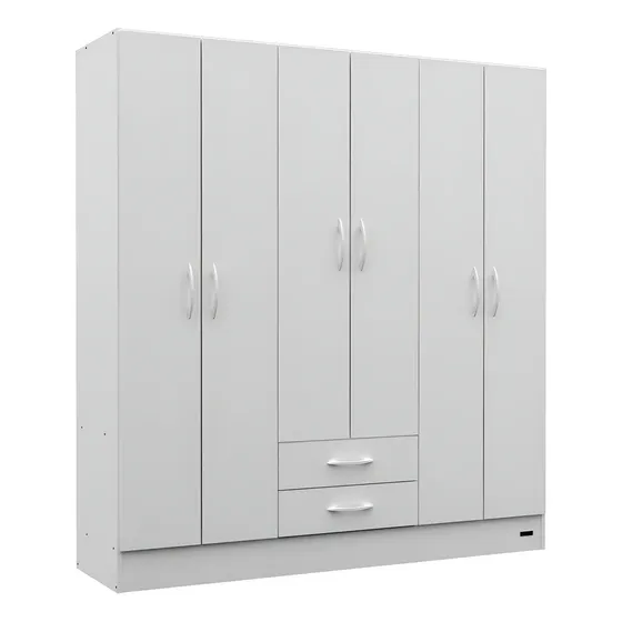 Placard Ropero 6 Puertas Mosconi Pack Color Blanco