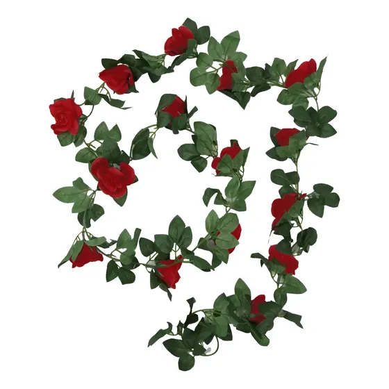 Enredadera Artificial Jardin Vertical Flores Mod 3 - Sheshu Color Rojo