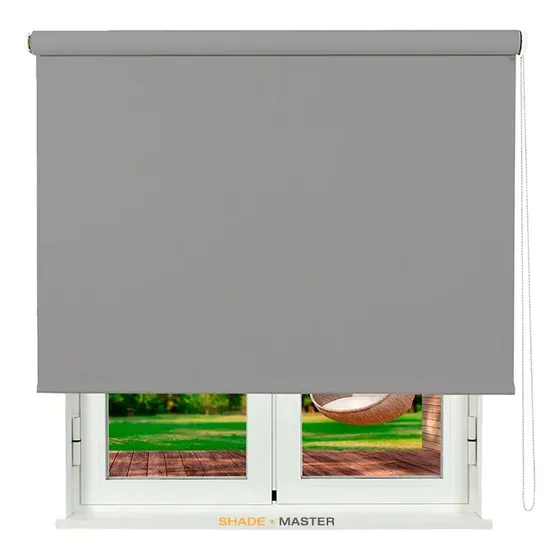 Cortina Roller Blackout Premium Shade Master 100x120cm Gris Oscuro