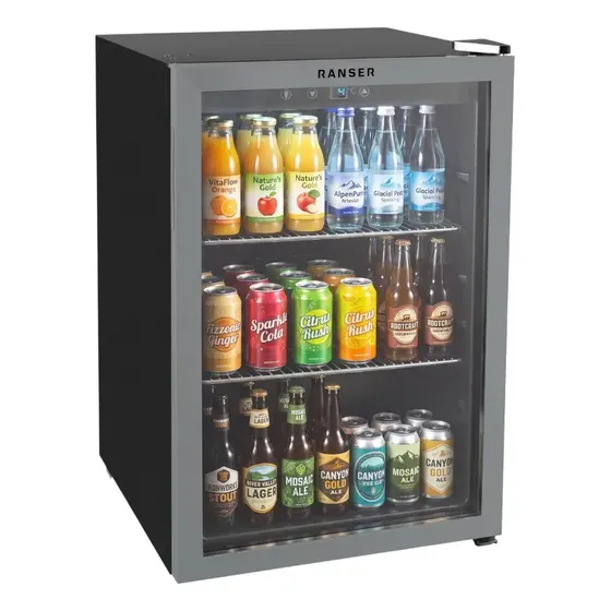 Heladera Exhibidora Vertical Ranser Gelissimo de 75 L con Puerta de Vidrio y Luz LED