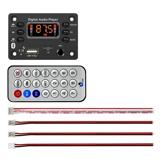 Placa Decodificadora De Audio Módulo Bluetooth 40w Micrófono 40 W