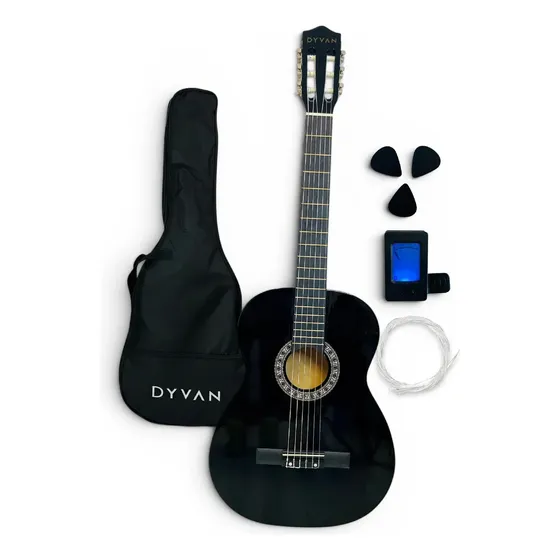 Guitarra Clásica Criolla Mti Diestro 38 Pulgadas Adulto Color Negro