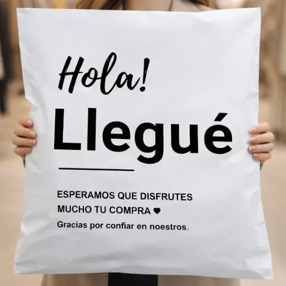 Bolsas Hola Llegue Envios Ecommerce 40x50 C Adhesivo  X100u