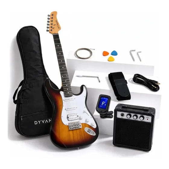 Guitarra Stratocaster Eléctrica Amplificador Dyvan Diestro