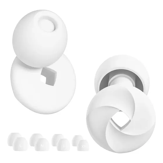 Tapón Silicona Reutilizable Earplugs Noise Cancelling Blanco Cancelación Ruido