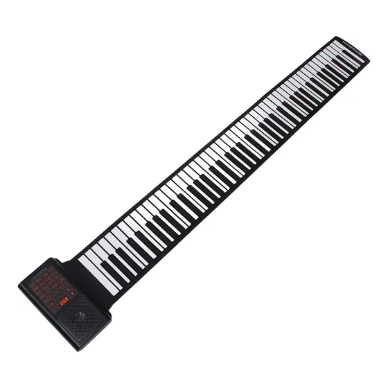 Teclado Piano 88 Teclas Roll Up 128 Sonidos